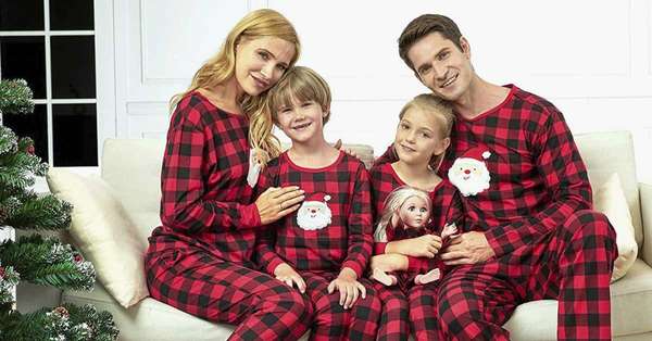Amazon - pictured above are the plaid Santa PJs