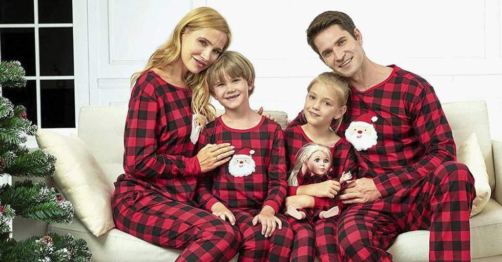 Amazon - pictured above are the plaid Santa PJs