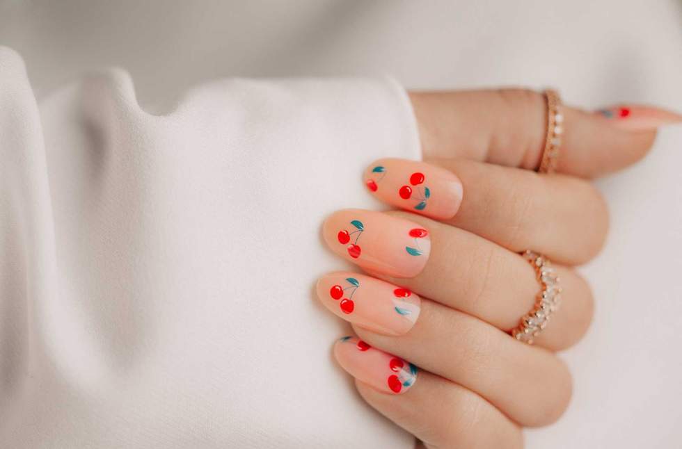 Beautiful art manicure design nails. Summer nail art design.