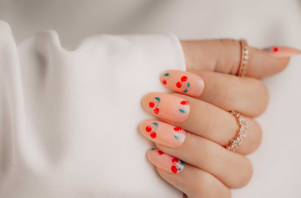 Beautiful art manicure design nails. Summer nail art design.