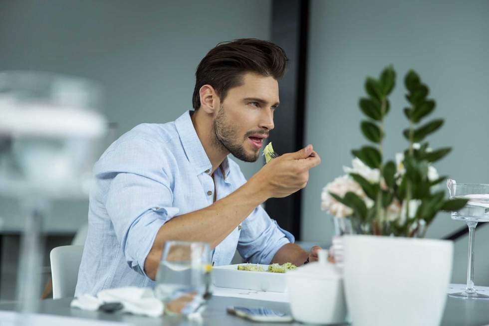 kiuikson - stock.adobe.com - illustrative purposes only, not the actual person - pictured above is a man eating in a restaurant