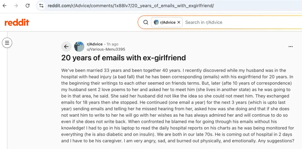 Pictured above is a screenshot of the original Reddit post for you to read