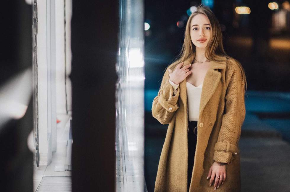 portrait of a woman in the city
